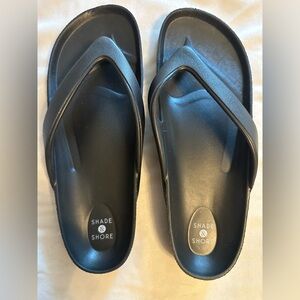 Shade‎ & Shore Classic Black Sandals Size 9 NWOT